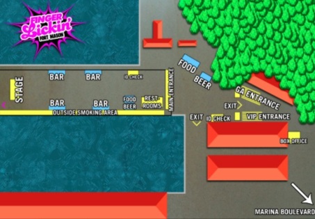 Map of the venue. Courtesy photo by Finger Lickin'.